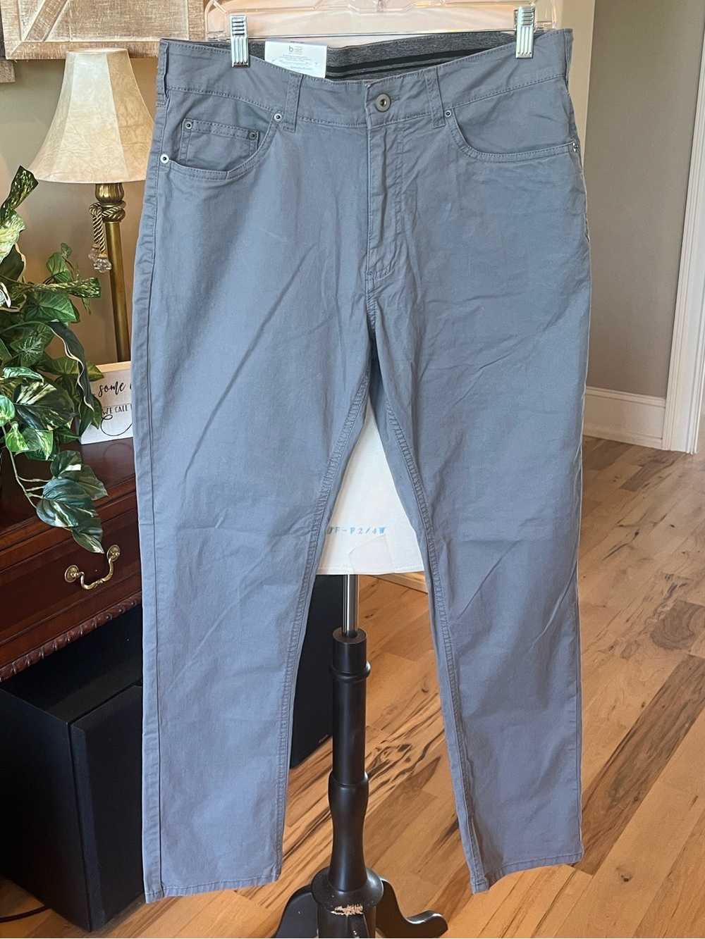 Mason Straight Fit 5 Picket Men's Gray Casual Pants